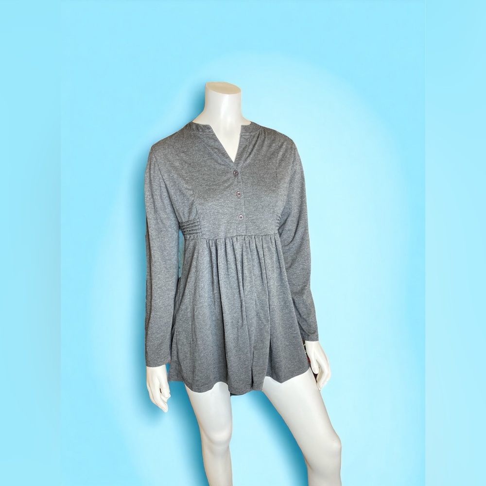 Anna Smith women’s BABY DOLL Top V-neck Large juniors